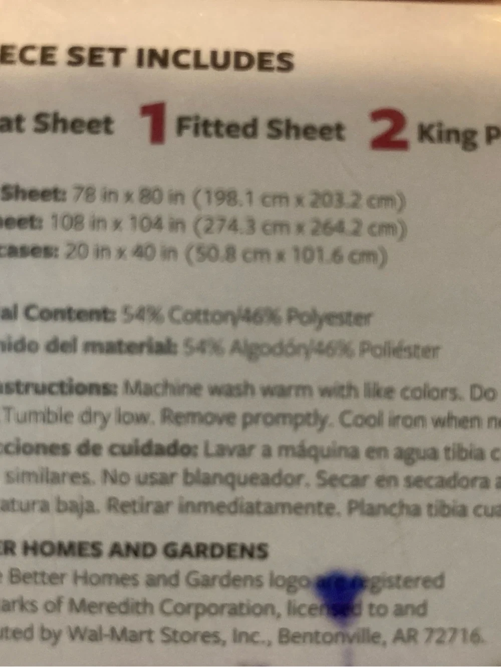Neutral toned Better Homes and Gardens  King sheet Set 700 TC